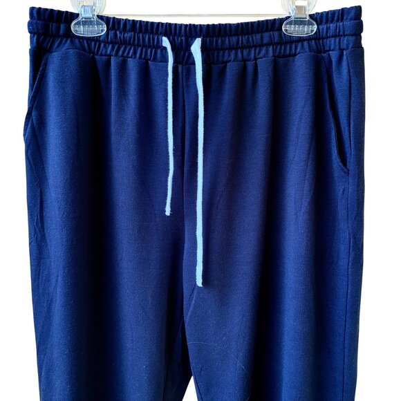 ATHMILE Black Sweatpant Elastic Waist & Cuffs Pockets Drawstring XL New. - Picture 5 of 14